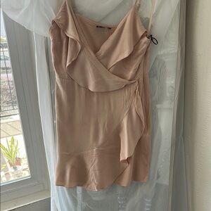 Elegant Peach Ruffle Dress 1.State from Neiman Marcus